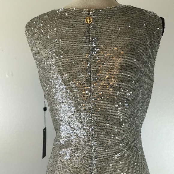 Tommy Hilfiger Gold Sequin Cocktail Dress NWT - Picture 5 of 6